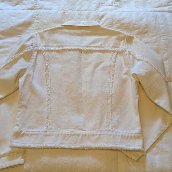 CLIO White Denim Jacket Size 8. - Picture 8 of 14